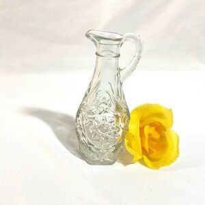 Vintage Anchor Hocking Pressed Glass “Star of David” Cruet